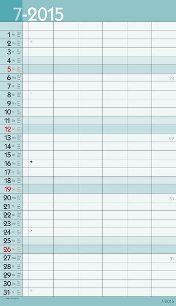 Streifenkalender »XL Family Timer«, 270x480 mm, Juli