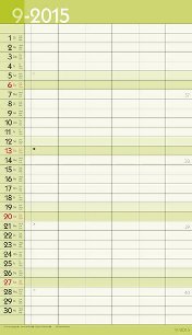 Streifenkalender »XL Family Timer«, 270x480 mm, September