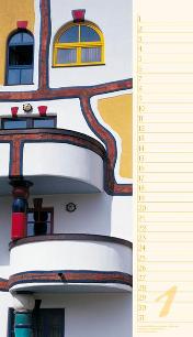 Geburtstagskalender »Hundertwasser«, 190x330 mm, Januar