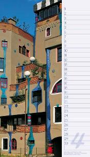Geburtstagskalender »Hundertwasser«, 190x330 mm, April