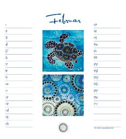 Geburtstagskalender »Blue Ocean«, 225x245 mm, Februar