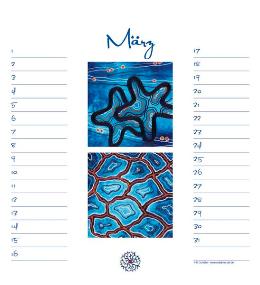 Geburtstagskalender »Blue Ocean«, 225x245 mm, März