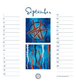 Geburtstagskalender »Blue Ocean«, 225x245 mm, September