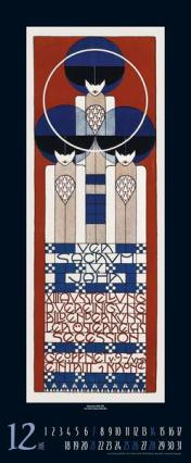 Kunstkalender »Art Nouveau«, 285x690 mm, Dezember