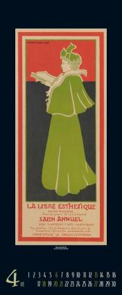 Kunstkalender »Art Nouveau«, 285x690 mm, April