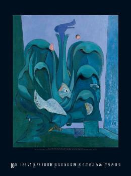 Kunstkalender »Blue Art«, 480x640 mm, Oktober