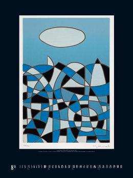 Kunstkalender »Blue Art«, 480x640 mm, August