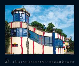 Kunstkalender »Hundertwasser Architektur«, 550x460 mm, Februar