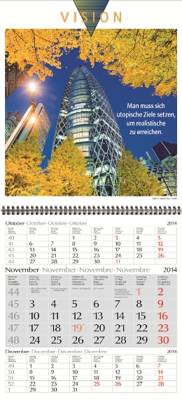 Dreimonats-Bildkalender »Erfolg«, 235x640 mm, November