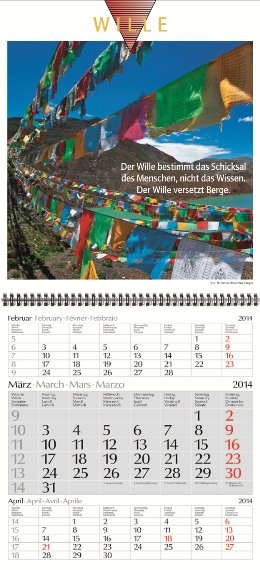 Dreimonats-Bildkalender »Erfolg«, 235x640 mm, März