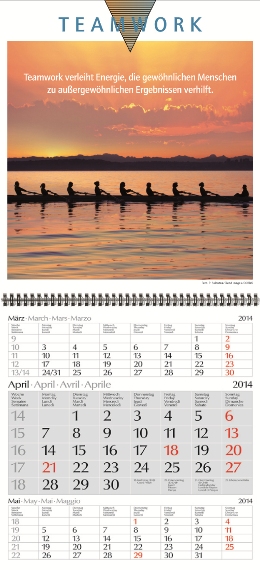 Dreimonats-Bildkalender »Erfolg«, 235x640 mm, April
