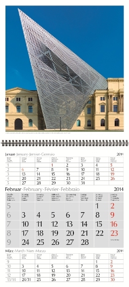 Dreimonats-Bildkalender »Deutschland«, 300x740 mm, Februar