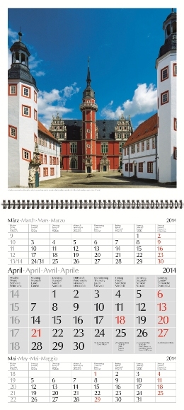 Dreimonats-Bildkalender »Deutschland«, 300x740 mm, April