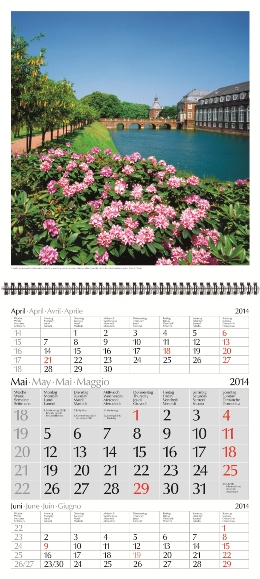 Dreimonats-Bildkalender »Deutschland«, 300x740 mm, Mai