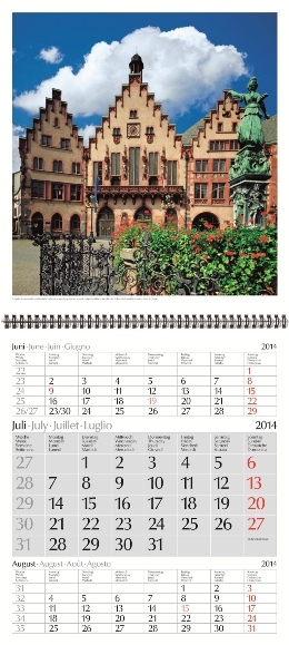 Dreimonats-Bildkalender »Deutschland«, 300x740 mm, Juli