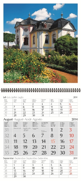 Dreimonats-Bildkalender »Deutschland«, 300x740 mm, August