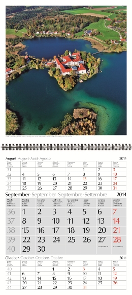 Dreimonats-Bildkalender »Deutschland«, 300x740 mm, September