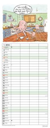 Familienplaner »Tierisches Familienglück«, 190x480 mm, Januar