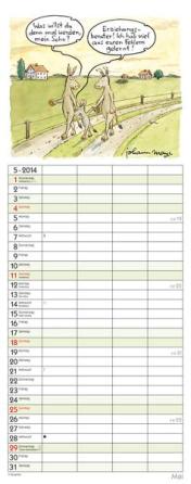 Familienplaner »Tierisches Familienglück«, 190x480 mm, Mai