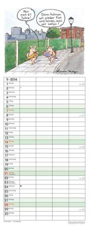 Familienplaner »Tierisches Familienglück«, 190x480 mm, September