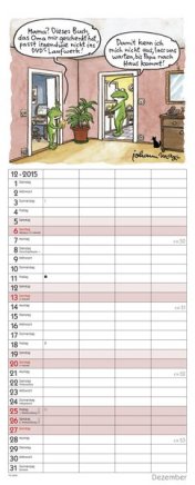 Familienplaner »Tierisches Familienglück«, 190x480 mm, Dezember