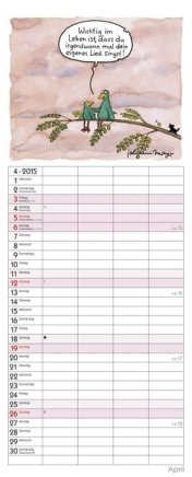 Familienplaner »Tierisches Familienglück«, 190x480 mm, April