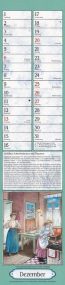 Streifenkalender »Aus Großmutters Küche«, 110x480 mm, Dezember