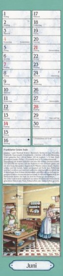 Streifenkalender »Aus Großmutters Küche«, 110x480 mm, Juni