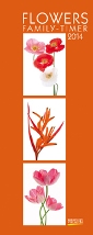 Streifenkalender »Flowers Familienplaner«, 190x480 mm, Titelblatt