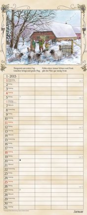 Streifenkalender »Bauernkalender«, 190x480 mm, Januar