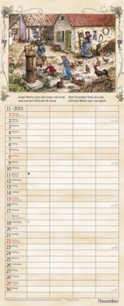 Streifenkalender »Bauernkalender«, 190x480 mm, November