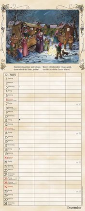 Streifenkalender »Bauernkalender«, 190x480 mm, Dezember