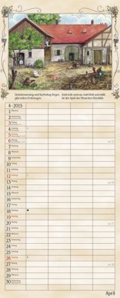 Streifenkalender »Bauernkalender«, 190x480 mm, April