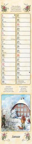 Streifenkalender »Bauernkalender«, 110x480 mm, Januar
