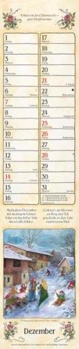 Streifenkalender &raquo;Bauernkalender&laquo;, 110x480 mm, Dezember