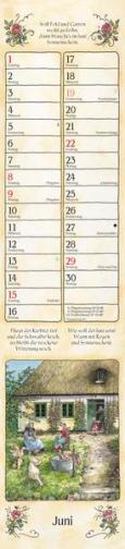 Streifenkalender &raquo;Bauernkalender&laquo;, 110x480 mm, Juni