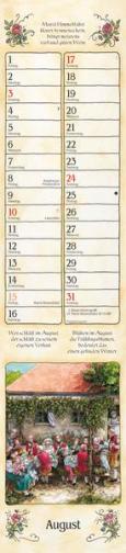 Streifenkalender »Bauernkalender«, 110x480 mm, August