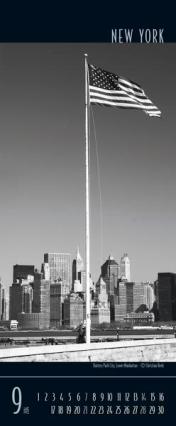 Streifenkalender »New York«, 285x690 mm, September