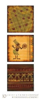 Bildkalender &raquo;African Art&laquo;, 285x690 mm, Oktober