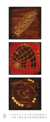 Bildkalender &raquo;African Art&laquo;, 285x690 mm, November