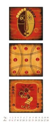Bildkalender &raquo;African Art&laquo;, 285x690 mm, Februar