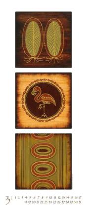 Bildkalender &raquo;African Art&laquo;, 285x690 mm, M&auml;rz
