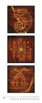 Bildkalender &raquo;African Art&laquo;, 285x690 mm, April