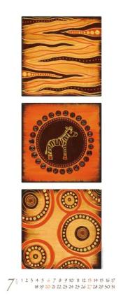 Bildkalender &raquo;African Art&laquo;, 285x690 mm, Juli
