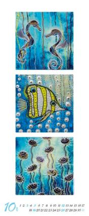 Bildkalender »Blue Ocean«, 285x690 mm, Oktober