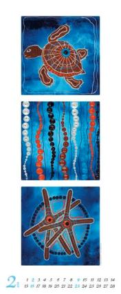 Bildkalender »Blue Ocean«, 285x690 mm, Februar