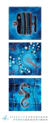 Bildkalender »Blue Ocean«, 285x690 mm, April