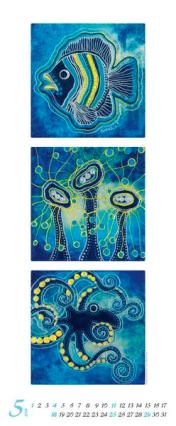 Bildkalender »Blue Ocean«, 285x690 mm, Mai
