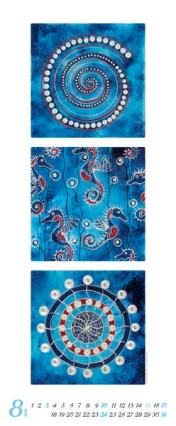 Bildkalender »Blue Ocean«, 285x690 mm, August