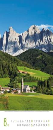 Bildkalender »Alpen«, 285x690 mm, August